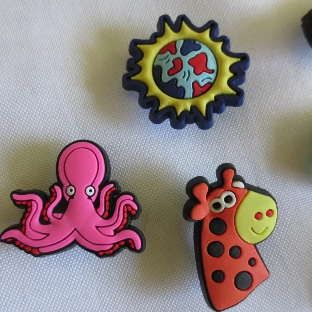 4/$14 11 CROC charms DINOSAUR cars SPACE SHIP shark